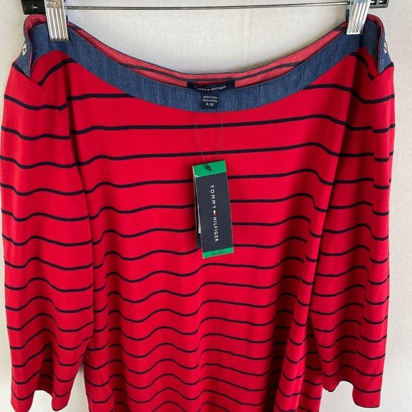TOMMY HILFIGER Boatneck Striped Dress NWT - Picture 3 of 8